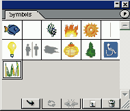 Выберите Window (Окно) > Symbols